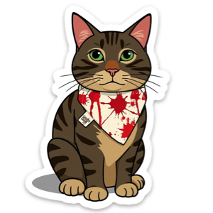 Curiosity (the Cat) - Vinyl Sticker