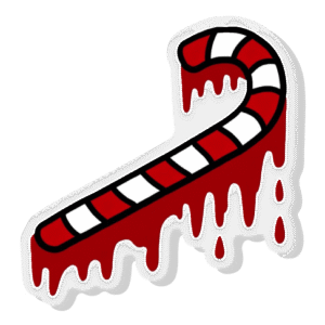 Bloody Candy Cane Pin